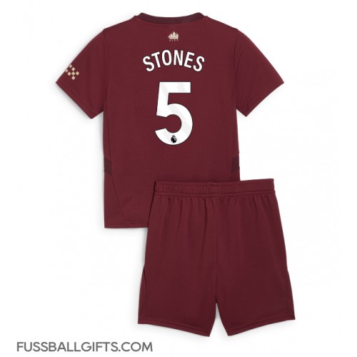 Manchester City John Stones #5 Fußballbekleidung 3rd trikot Kinder 2024-25 Kurzarm (+ kurze hosen)